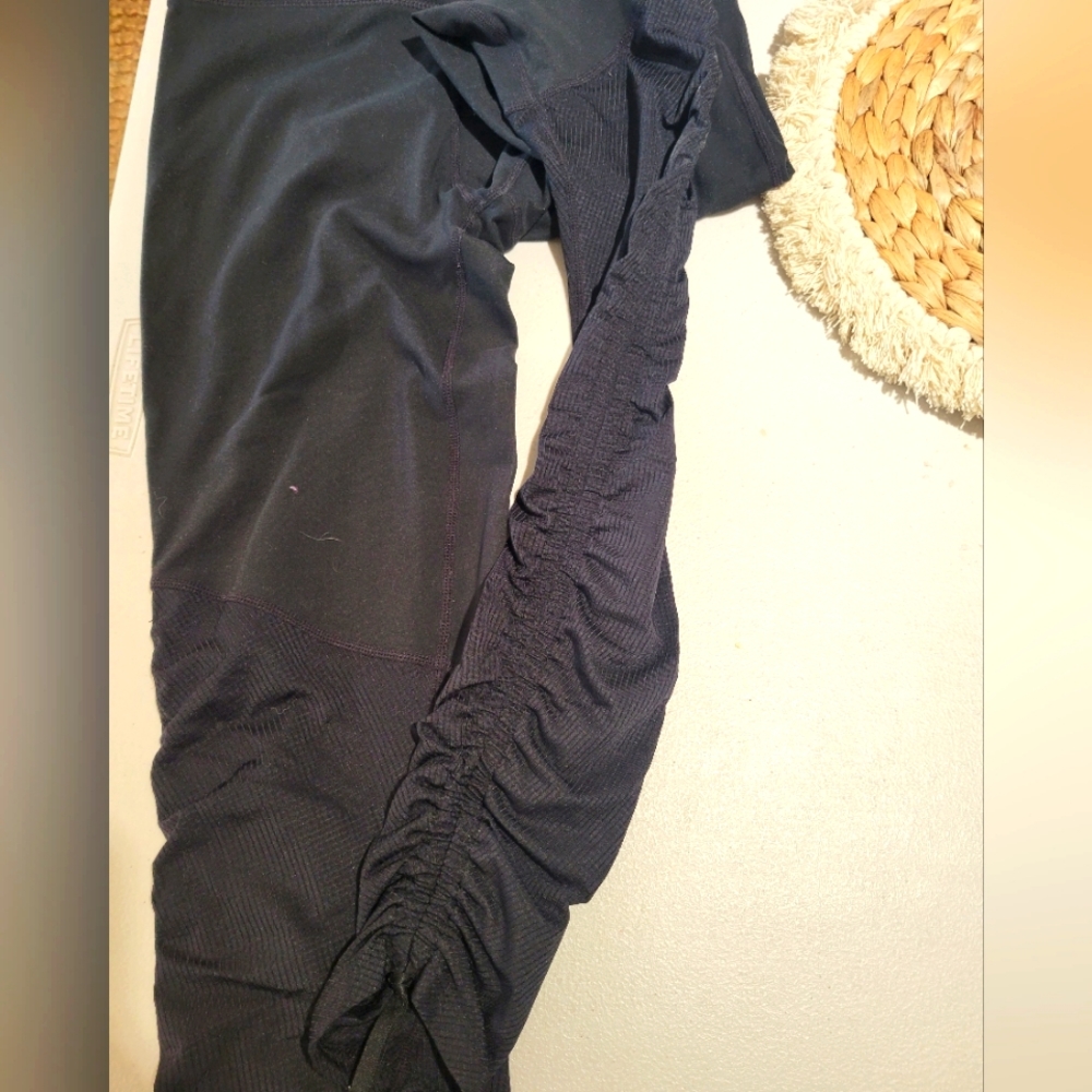 Fabletics Drawstring Leggings, Solid Black - image 6